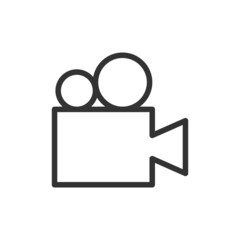 Poster - Premium video line icon for app, web and UI.