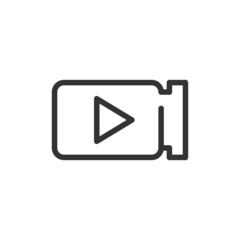 Sticker - Video line icon, sign or symbol.