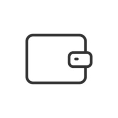 Poster - Wallet thin line icon.