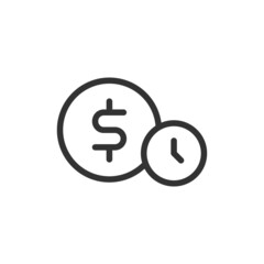 Aufkleber - Watch line icon, sign or symbol.
