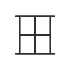 Poster - window line icon in trendy style.