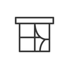 Poster - simple window line icon.