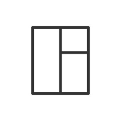 Poster - thin line icon of window.