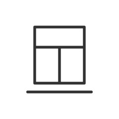 Poster - window line icon, sign or symbol.