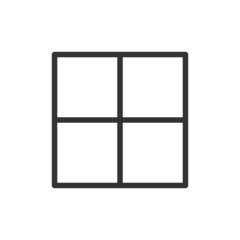 Poster - window line icon.