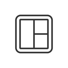Poster - thin line icon of window.