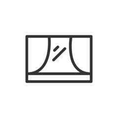 Poster - outline design of window icon.