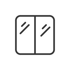 Poster - simple window line icon.