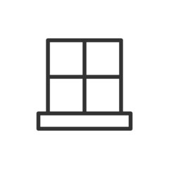 Poster - premium window line icon for app, web and ui.