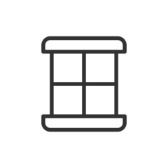 Poster - window line icon, sign or symbol.