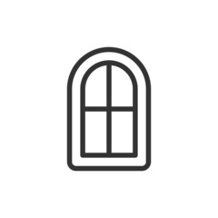 Poster - window thin line icon.