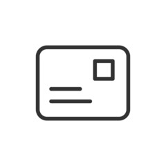 Poster - Mail minimal line icon.