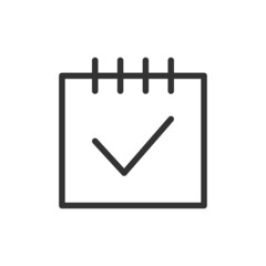 Poster - calendar thin line icon.