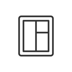 Poster - window line icon.