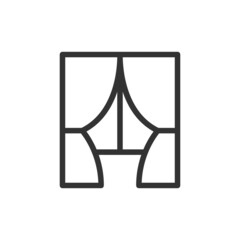 Poster - window thin line icon.