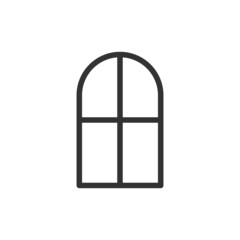 Poster - window minimal line icon.