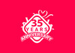35 years anniversary celebration logo and icon design