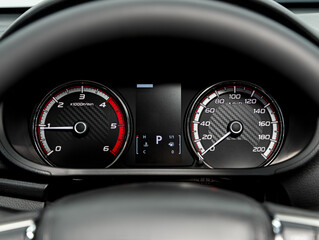 Car panel, digital bright speedometer, odometer and other tools.