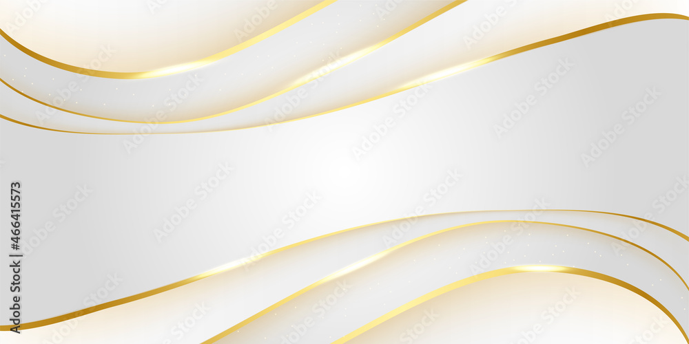 Abstract luxury gold white background with threads. Luxury polygonal