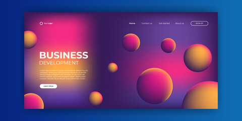 Abstract geometric background, colorful creative digital background, modern landing page concept vector.
