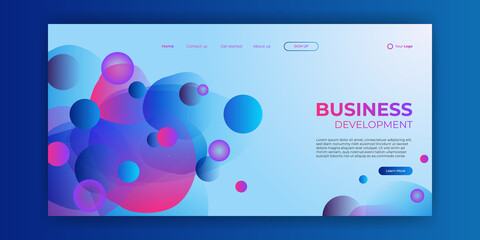 Abstract geometric background, colorful creative digital background, modern landing page concept vector.