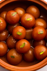 Wall Mural - Gulab Jamun Indian sweet food for diwali or wedding