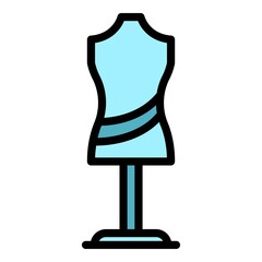 Poster - clothes manequin icon. outline clothes manequin vector icon color flat isolated