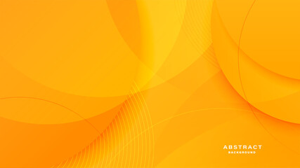 Wall Mural - Gradient abstract yellow and orange minimal geometric background.