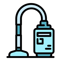 Poster - Vacuum cleaner icon. Outline vacuum cleaner vector icon color flat isolated