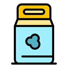 Poster - dry clothes machine icon. outline dry clothes machine vector icon color flat isolated