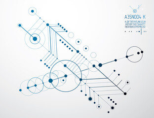 Poster - Futuristic abstract vector technology background. Mechanical engineering wallpaper.