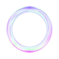 Wall Mural - Hologram circle frame with copy space. Vector illustration isolated on white background, EPS 10