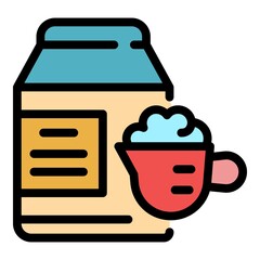 Poster - wash detergent icon. outline wash detergent vector icon color flat isolated