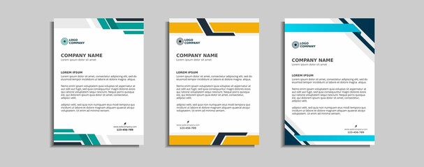 Wall Mural - modern corporate letterhead template design