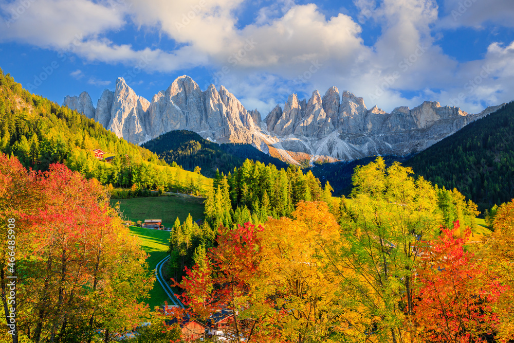 Poster Géant Dolomites Val Di Funes – Toile Ou Métal – Décoration Murale Italie