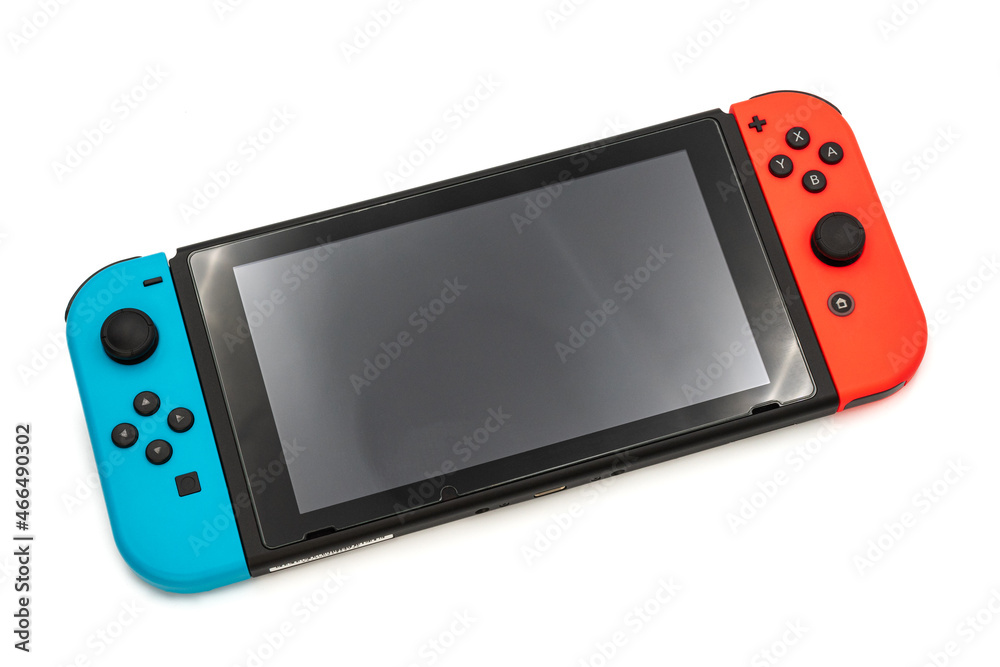 Fukuoka, Japan - june 23, 2019 : Nintendo Switch portable console