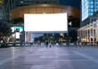 night scene of blank advertising big LED bilboard
