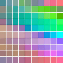 Sticker - Color palette mosaic grid illustration with light shades