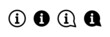 © Precious - Information icon. Info logo isolated vector symbol. Circle info sign set. Helpdesk banner.