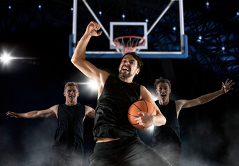 Wall Mural - Basketball player celebrating win