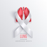 Fototapeta Tulipany - lung cancer awareness month vector banner
