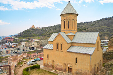 Wall Mural - Narikala church is an ancient fortress overlooking the panorama of Tbilisi