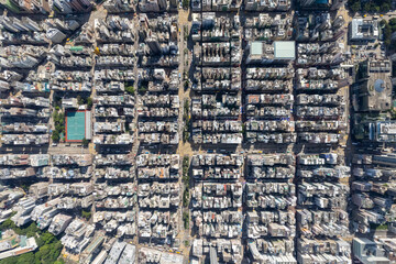 Sticker - Aerial view of Hong Kong building