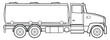 American tank truck - vector illustration of a vehicle.