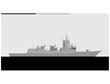 Fridtjof Nansen-class frigate. Royal Norwegian Navy. Vector image for illustrations and infographics