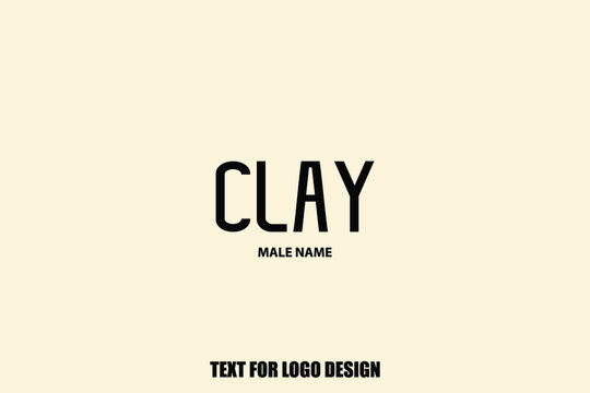 Bold Typography Text Sign of Baby Boy Name 