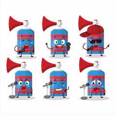 Canvas Print - A Cute Cartoon design concept of blue air horn singing a famous song