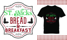 Farmhouse Christmas Sign. St Nicks Break And Breakfast Vector Design Printable