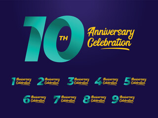 anniversary celebrations Logo Colletions Template 