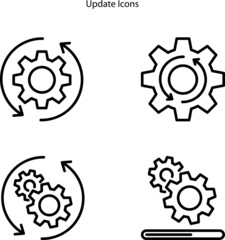 Poster - system update icons isolated on white background. system update icon trendy and modern system update symbol for logo, web, app, UI. system update icon simple sign.
